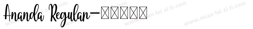 Ananda Regular字体转换